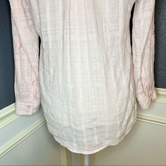 Rebecca Taylor Pink Pintuck Roll Tab Blouse - Picture 9 of 9